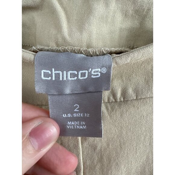 Chicos Womens Beige Ankle Pants Size 12 - Picture 3 of 5
